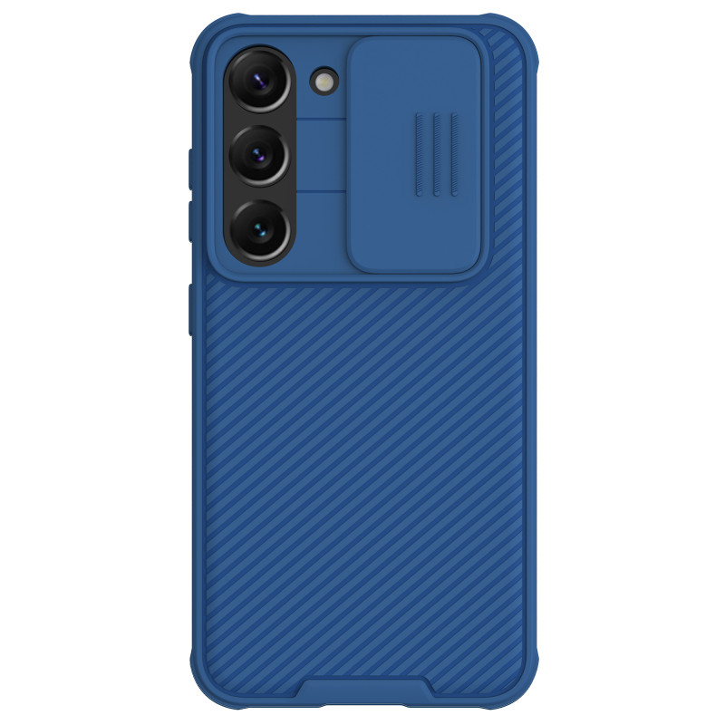 Nillkin CamShield Pro dėklas, skirtas Samsung Galaxy S23+, dangtelis su fotoaparato dangteliu, mėlynas