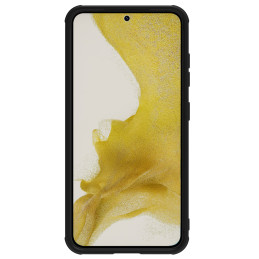 Nillkin CamShield Leather S dėklas, skirtas Samsung Galaxy S23 dėklui su juodu fotoaparato dangteliu