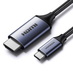 USB C – HDMI 2.1 8K 60 Hz laidas 1,5 m Ugreen CM565 – pilkas
