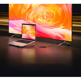USB C – HDMI 2.1 8K 60 Hz laidas 1,5 m Ugreen CM565 – pilkas