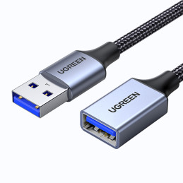 Ugreen ilgintuvo adapteris USB (vyriškas) - USB (moteris) 3.0 5Gb/ s 1m pilkas (US115)