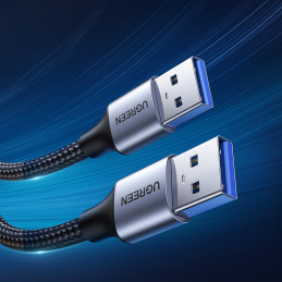 Ugreen kabelis USB – USB 3.0 5Gb/ s 2m pilkas (US373)