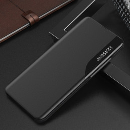 Eco Leather View Case elegantiškas atverčiamas dėklas su stovo funkcija, skirtas Samsung Galaxy A02s EU black