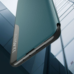 Eco Leather View Case elegantiškas atverčiamas dėklas su stovo funkcija, skirtas Samsung Galaxy A02s EU black