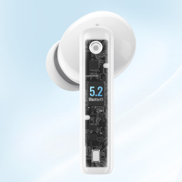 Belaidės Bluetooth 5.2 TWS ANC ausinės Ugreen HiTune T3 Active WS106 - balta