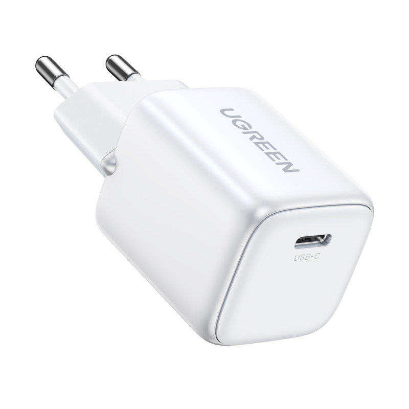 GaN USB C 30W PD Ugreen Nexode Mini greitas įkroviklis - baltas