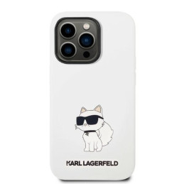 Karl Lagerfeld Silicone Choupette MagSafe dėklas iPhone 14 Pro - baltas