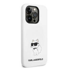 Karl Lagerfeld Silicone Choupette MagSafe dėklas iPhone 14 Pro - baltas