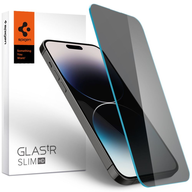 Spigen Glas.tR Slim Privacy grūdintas stiklas, skirtas iPhone 14 Pro Max