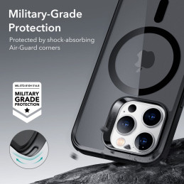 ESR Classic Hybrid Halolock dėklas su MagSafe iPhone 14 Pro - matinė juoda