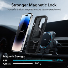 ESR Classic Hybrid Halolock MagSafe dėklas skirtas iPhone 14 Pro Max - matinė juoda