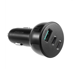 Joyroom automobilinis įkroviklis 70 W su 3 prievadais: USB, 2 x USB C juodas (JR-CL26)