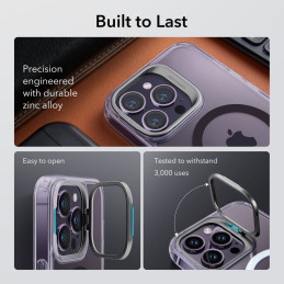 ESR Classic Kickstand Halolock MagSafe dėklas skirtas iPhone 14 Pro - skaidri violetinė
