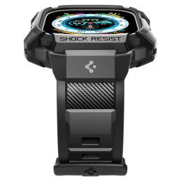 Spigen Rugged Armor Pro dėklas su dirželiu Apple Watch Ultra (49 mm) - juodas