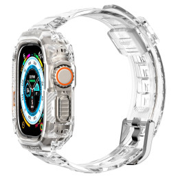 Spigen Rugged Armor Pro dėklas su dirželiu Apple Watch Ultra (49 mm) - skaidrus