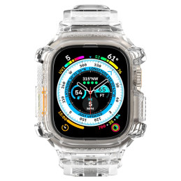 Spigen Rugged Armor Pro dėklas su dirželiu Apple Watch Ultra (49 mm) - skaidrus