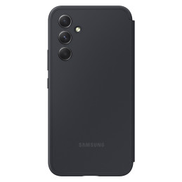 „Samsung Smart View“ piniginės dėklas, skirtas „Samsung Galaxy A54 5G“ su išmaniuoju atvartu, kortelės piniginė juoda (E...