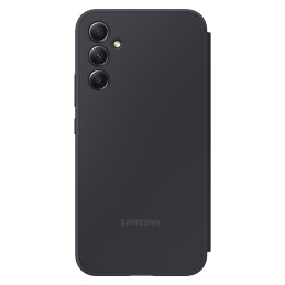 „Samsung Smart View“ piniginės dėklas, skirtas „Samsung Galaxy A34 5G“ su išmaniuoju atvartu, kortelės piniginė juoda (E...