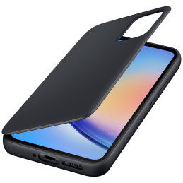 „Samsung Smart View“ piniginės dėklas, skirtas „Samsung Galaxy A34 5G“ su išmaniuoju atvartu, kortelės piniginė juoda (E...