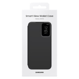 „Samsung Smart View“ piniginės dėklas, skirtas „Samsung Galaxy A34 5G“ su išmaniuoju atvartu, kortelės piniginė juoda (E...