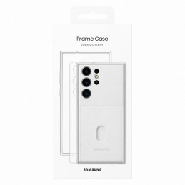 Samsung Frame Cover dėklas, skirtas Samsung Galaxy S23 Ultra dėklui su keičiamomis nugarėlėmis baltas (EF-MS918CWEGWW)