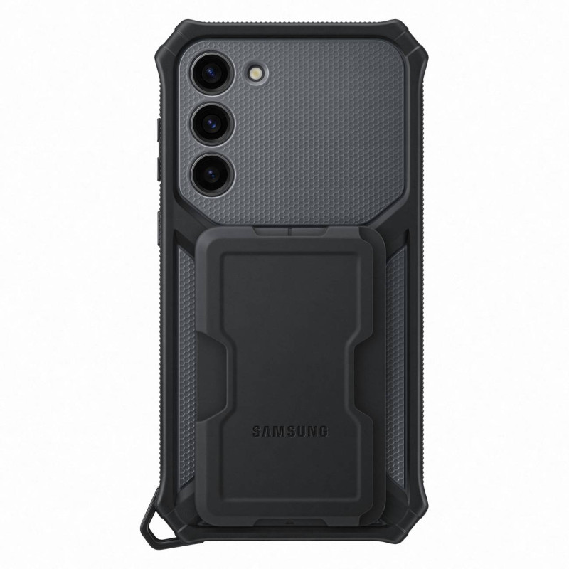„Samsung Rugged Gadget Case“, skirtas „Samsung Galaxy S23+“, šarvuotas dangtelio žiedo laikiklio stovas, pilkas (EF-RS91...