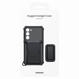 „Samsung Rugged Gadget Case“, skirtas „Samsung Galaxy S23+“, šarvuotas dangtelio žiedo laikiklio stovas, pilkas (EF-RS91...
