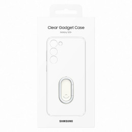„Samsung Clear Gadget Case“ dėklas, skirtas „Samsung Galaxy S23+“ dangtelio žiedo laikiklio stovui, skaidrus (EF-XS916CT...