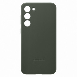 Samsung odinis dėklas, skirtas Samsung Galaxy S23+ dėklui, pagamintas iš natūralios odos žalios spalvos (EF-VS916LGEGWW)
