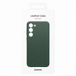 Samsung odinis dėklas, skirtas Samsung Galaxy S23+ dėklui, pagamintas iš natūralios odos žalios spalvos (EF-VS916LGEGWW)