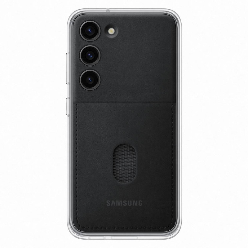 Samsung Frame Cover dėklas, skirtas Samsung Galaxy S23 dėklui su keičiamomis nugarėlėmis juodos spalvos (EF-MS911CBEGWW)