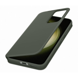 Samsung Smart View piniginės dėklas EF-ZS911CGEGWW, skirtas Samsung Galaxy S23 su atvartu - chaki