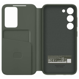 Samsung Smart View piniginės dėklas EF-ZS911CGEGWW, skirtas Samsung Galaxy S23 su atvartu - chaki