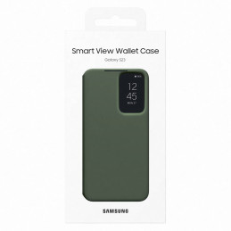 Samsung Smart View piniginės dėklas EF-ZS911CGEGWW, skirtas Samsung Galaxy S23 su atvartu - chaki