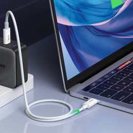 Ugreen US506 USB4 40Gbps 8K 60Hz kabelis USB-C - USB-C PD 100W 80cm - baltas