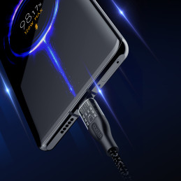 Greito įkrovimo laidas 120W 1m 3in1 USB - USB-C / microUSB / Lightning Dudao L22X - sidabrinis