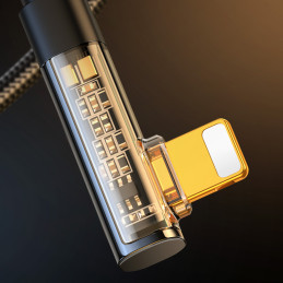 Joyroom žaidimų kabelis S-UL012A6 Lightning (kampinis) / USB-A (tiesus) 2,4A 1,2 m - juodas