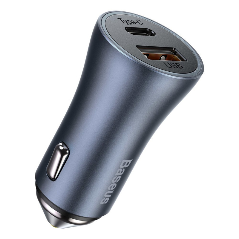 Baseus Golden Contactor Pro greitas automobilinis įkroviklis USB Type C / USB 40 W Power Delivery 3.0 Quick Charge 4 + S...