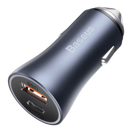 Baseus Golden Contactor Pro greitas automobilinis įkroviklis USB Type C / USB 40 W Power Delivery 3.0 Quick Charge 4 + S...