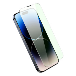 Baseus viso ekrano grūdintas stiklas, skirtas iPhone 14 Pro Max su Anti Blue Light filtru ir 0,3 mm garsiakalbio dangtel...