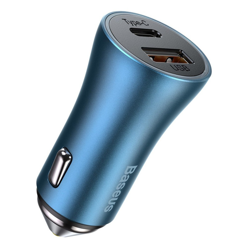 Baseus Golden Contactor Pro greitas automobilinis įkroviklis USB Type C / USB 40 W Power Delivery 3.0 Quick Charge 4+ SC...