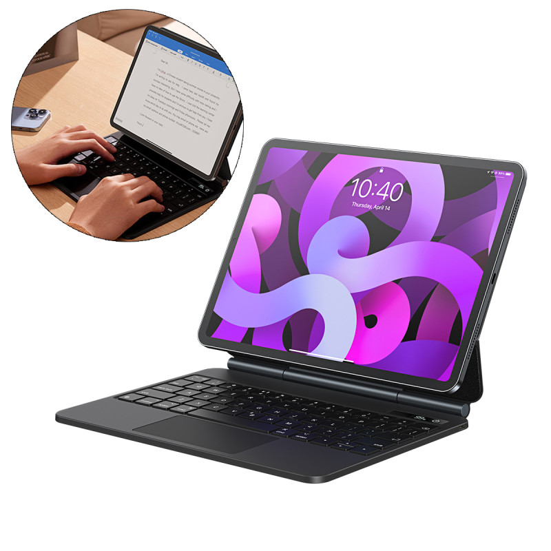 Baseus Brilliance klaviatūros dėklas, skirtas iPad Pro 11& 39 & 39 2018 / Air 4 / Air 5 / iPad 10 (2022) - pilkas