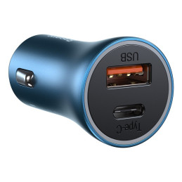 Baseus Golden Contactor Pro greitas automobilinis įkroviklis USB Type C / USB 40 W Power Delivery 3.0 Quick Charge 4+ SC...