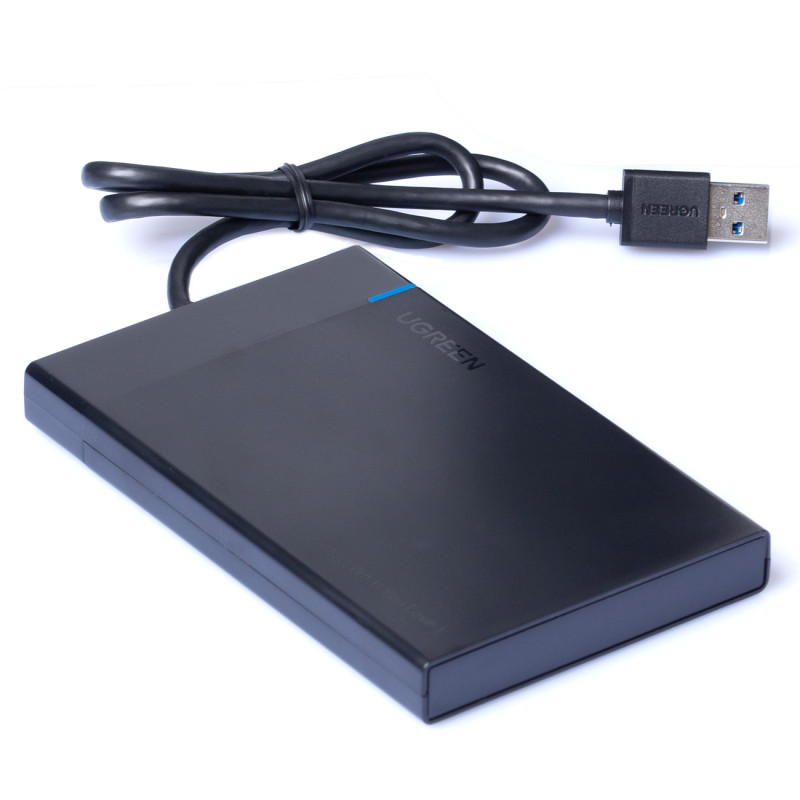 „Ugreen“ adapterio korpusas, skirtas SATA 2,5 colio 5 TB USB 3.0 įrenginiui, juodas (US221 30847)