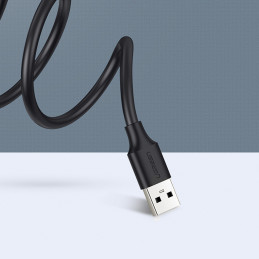 Ugreen ilgintuvas USB (vyriškas) - USB (moteris) 2.0 480Mb/ s 1.5m juodas (US103)