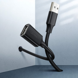 Ugreen ilgintuvas USB (vyriškas) - USB (moteris) 2.0 480Mb/ s 1.5m juodas (US103)
