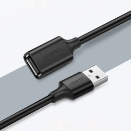 Ugreen ilgintuvas USB (vyriškas) - USB (moteris) 2.0 480Mb/ s 3m juodas (US103)