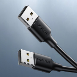 Ugreen USB – USB 2.0 kabelis 480Mb/ s 0.25m juodas (US102)