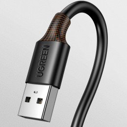 Ugreen USB – USB 2.0 kabelis 480Mb/ s 0.25m juodas (US102)