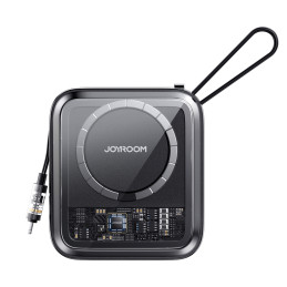 Joyroom Icy Series JR-L007 10000 mAh indukcinis maitinimo blokas su MagSafe 22,5 W su žaibo kabeliu – juodas